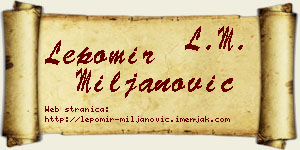 Lepomir Miljanović vizit kartica